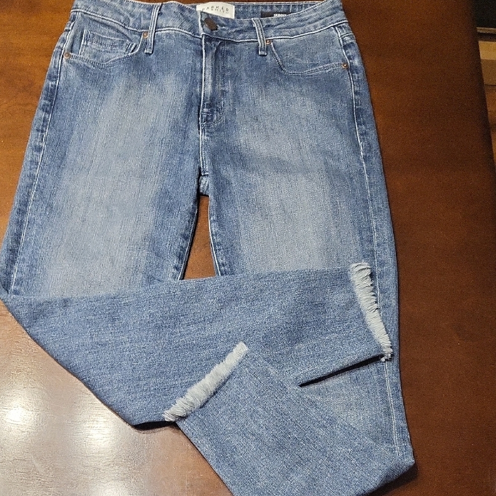PARKER SMITH Blue Ankle Cropped Jeans